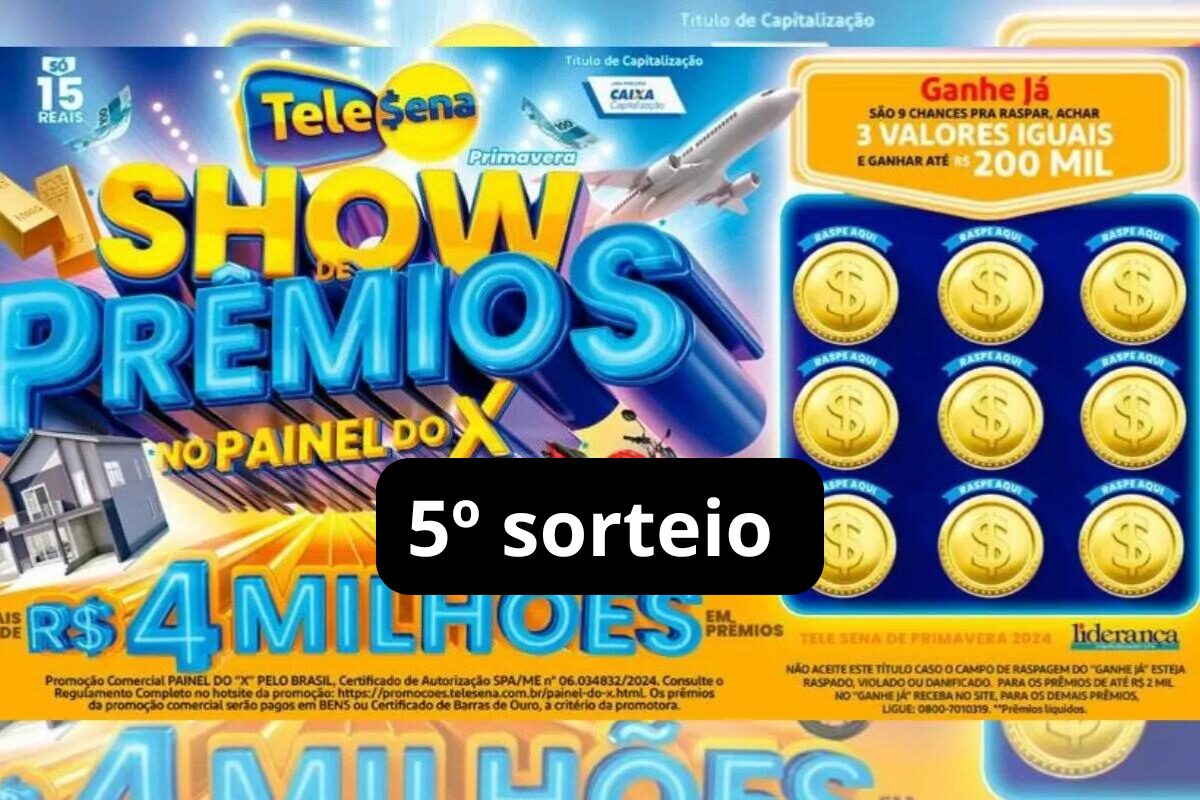 Resultado da Tele Sena de Primavera 2024: 5º sorteio e ganhadores (6/10 ...