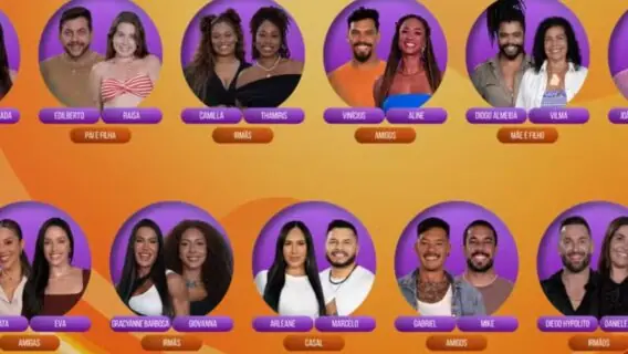 Quantas duplas terão no BBB 25?