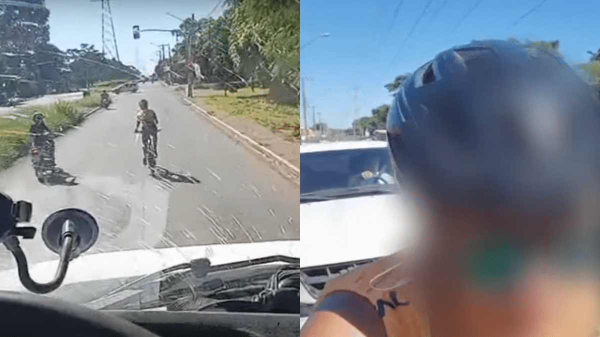 Ciclista filma atropelamento em CG: veja estado de saúde ciclista