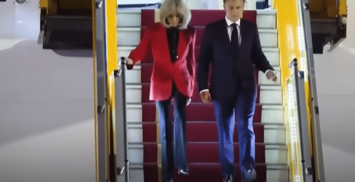 Macron e sua esposa