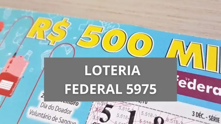 Saiu resultado da Loteria Federal hoje 5975 de quarta-feira