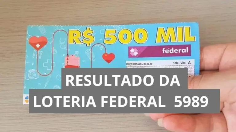 Resultado da Loteria Federal hoje 5989 de quarta-feira (06/08/25)