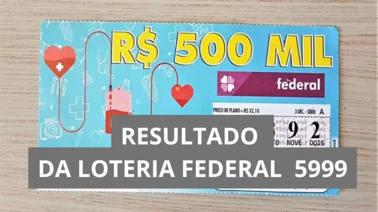 Resultado da Loteria Federal hoje 5999 de quarta (10/09/25)