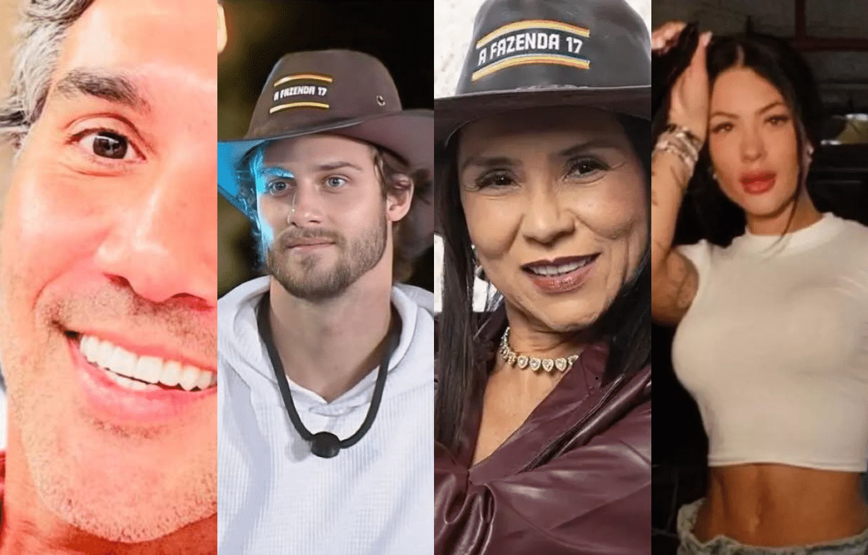 Fernando, Yoná, Rayane e Matheus roça a fazenda