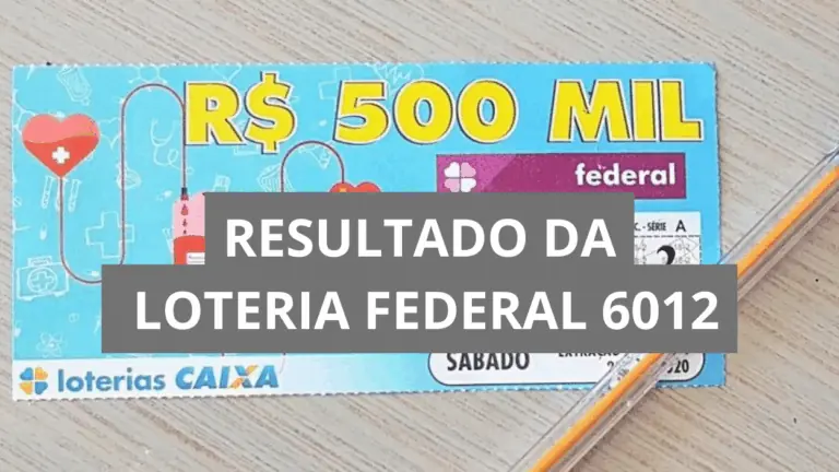 Resultado da Loteria Federal hoje 6012 de sábado (25/10/25)