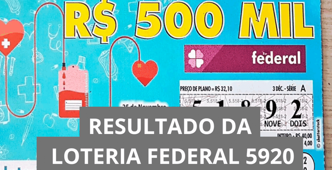 Resultado da Loteria Federal hoje 6020