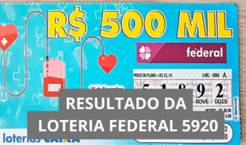 Resultado da Loteria Federal hoje 6020