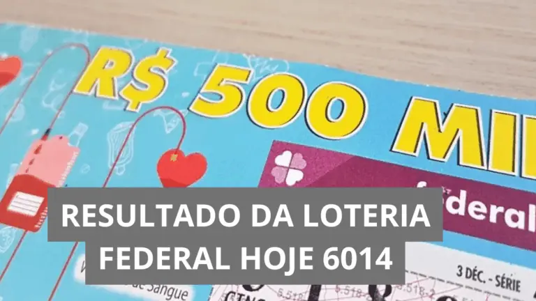 Resultado da Loteria Federal hoje 6014 de sábado (01/11/25)