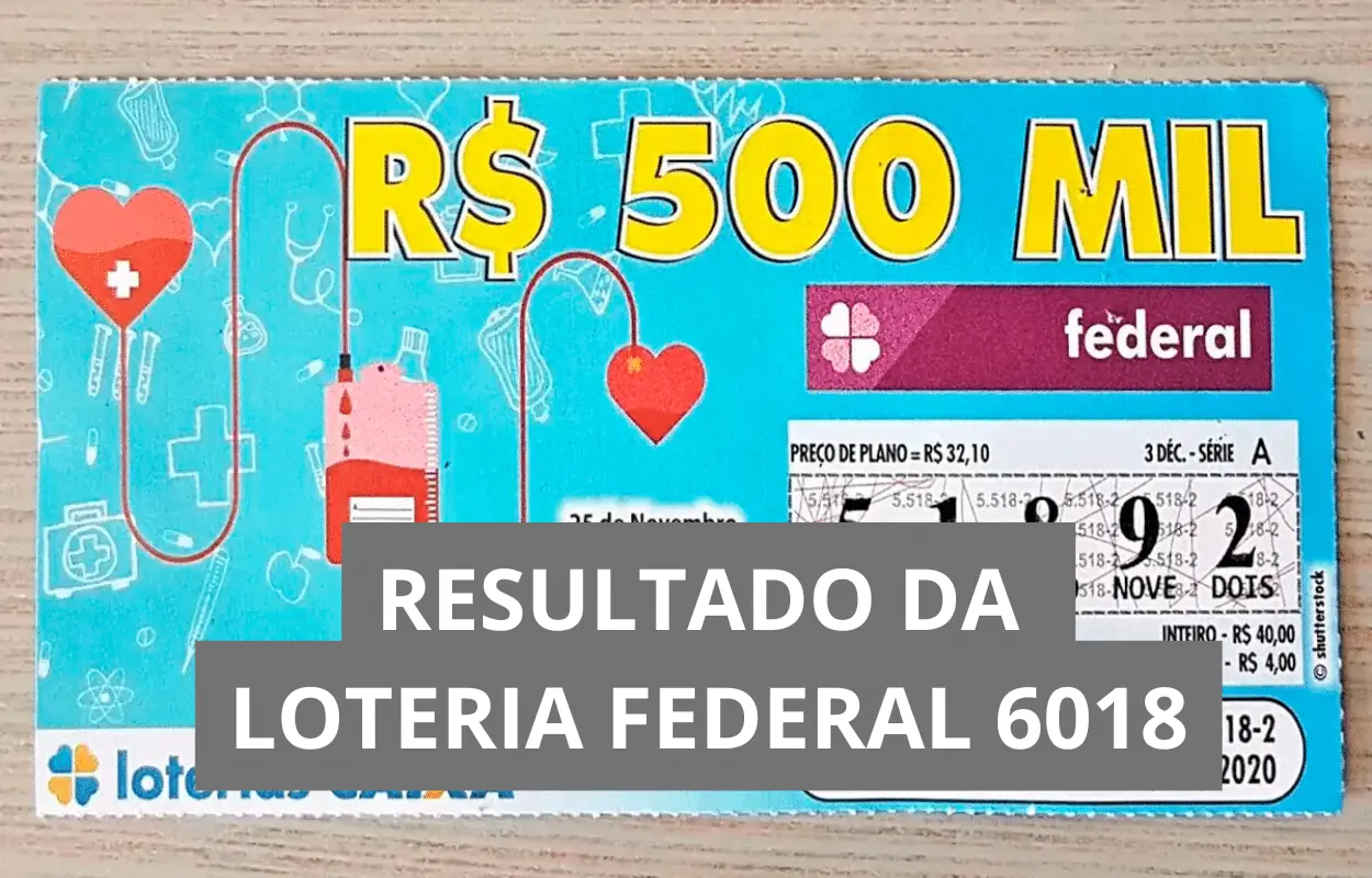 Resultado da Loteria Federal hoje 6018