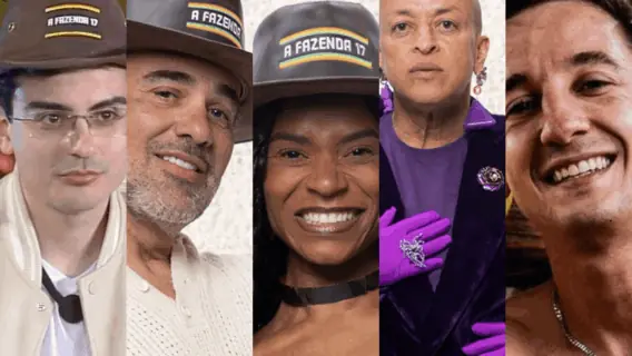 Enquete UOL quem sai de A Fazenda hoje: Dudu, Mesquita, Kathy, Walério ou Fabiano
