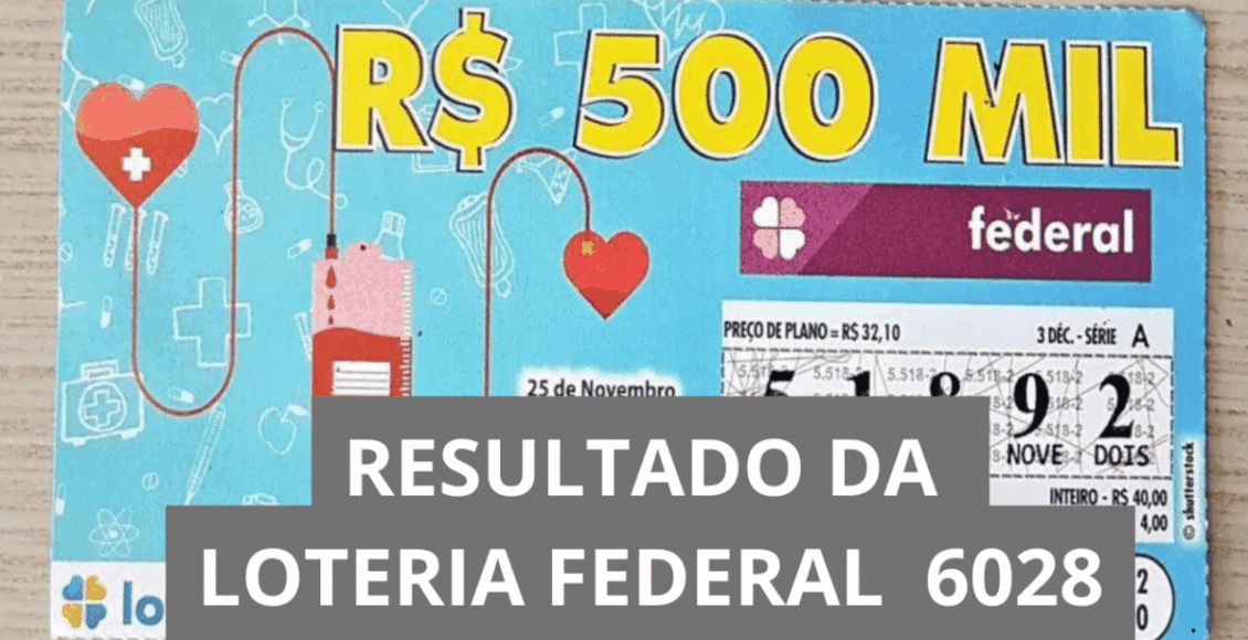 Resultado da Loteria Federal hoje 6028