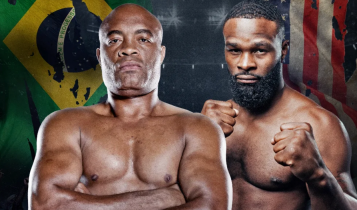 luta do Anderson Silva hoje x Tyron Woodley