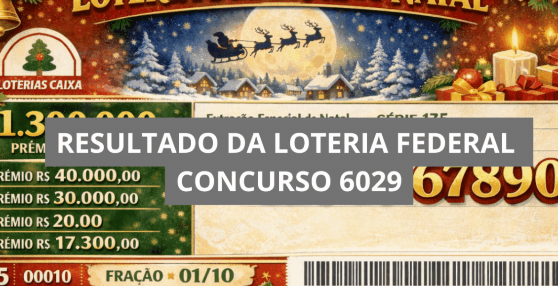 Resultado da Loteria Federal hoje 6029