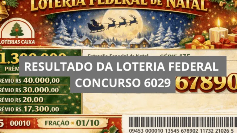 Que horas é o sorteio do resultado da Loteria Federal de Natal de 2025