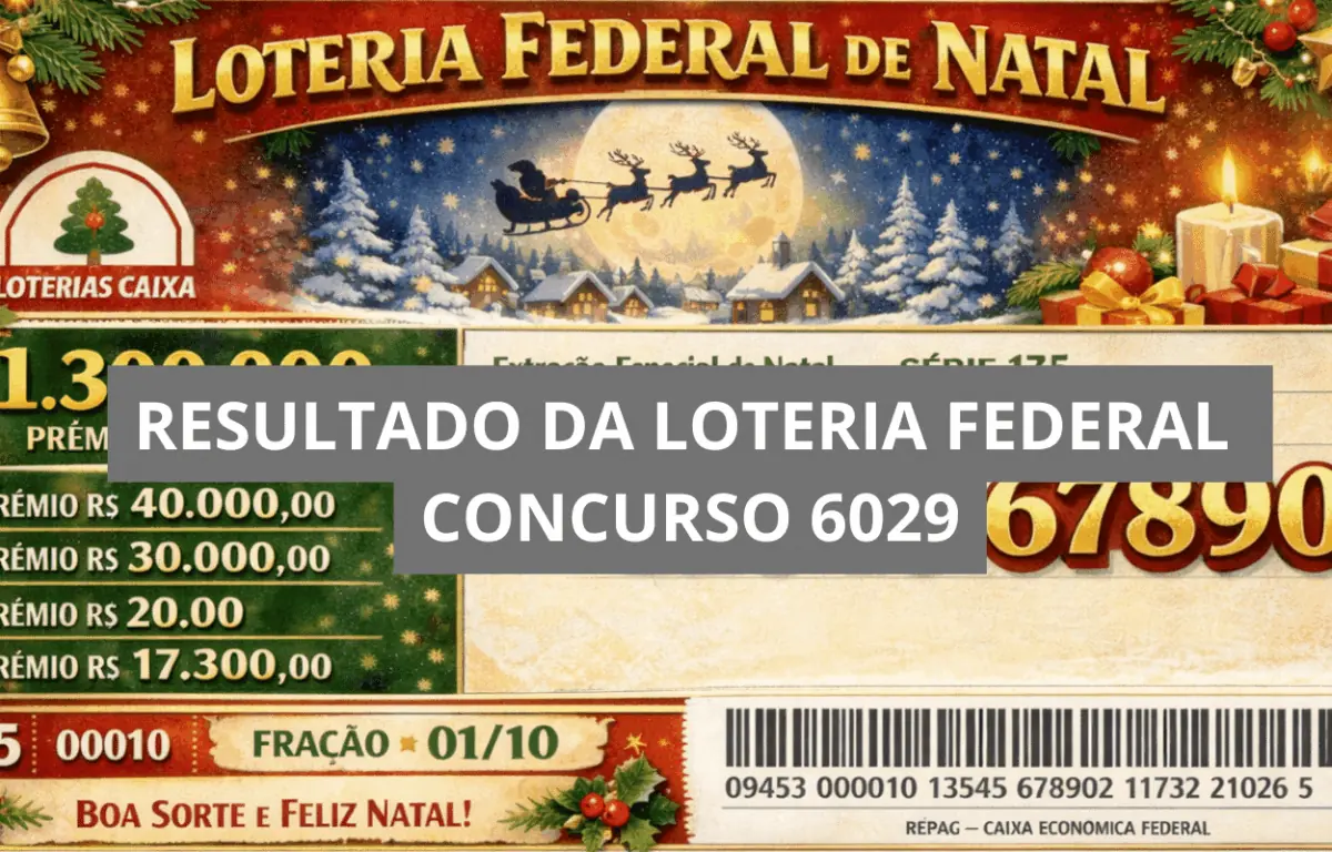 Resultado da Loteria Federal hoje 6029