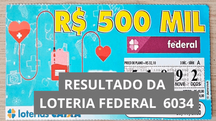 DCI Resultado da Loteria Federal hoje 6034 de sábado (17/01/26)