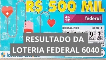 Resultado da Loteria Federal hoje 6040 de sábado (07/02/26)