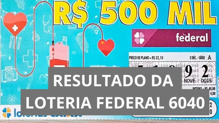 Saiu: Resultado da Loteria Federal hoje 6040 de sábado (07/02/26)