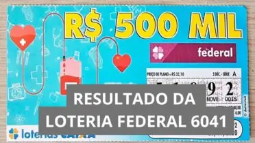Resultado da Loteria Federal hoje 6041 de quarta (11/02/26)