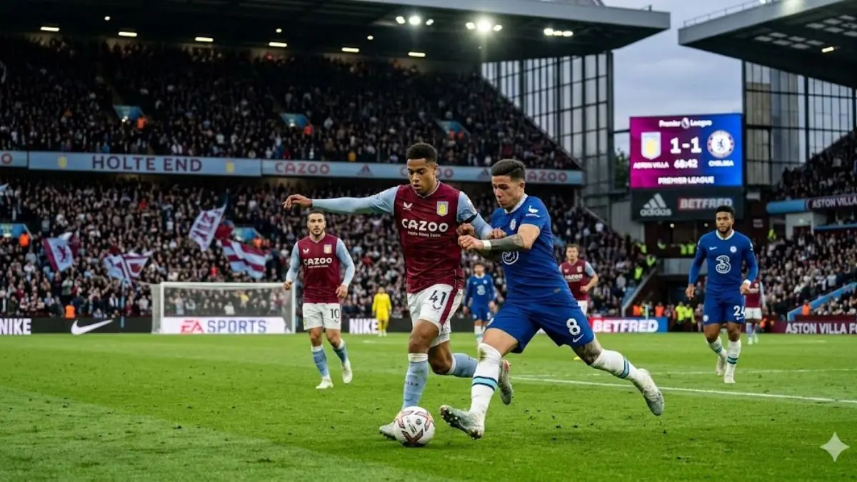 Transmissão Aston Villa x Chelsea quarta-feira