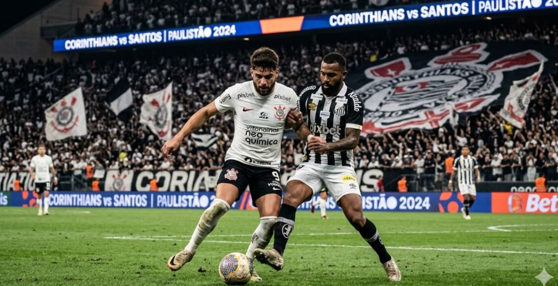 Onde assistir o jogo do Corinthians e Santos