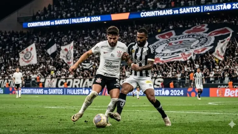 Onde vai passar o jogo do Corinthians e Santos e escalação de hoje