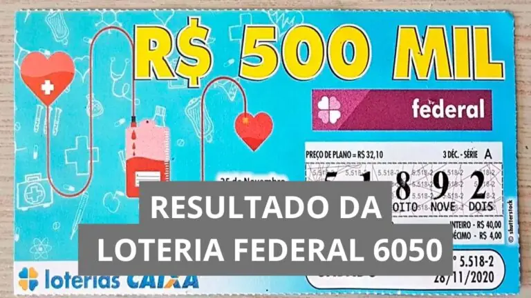 Resultado da Loteria Federal hoje 6050 de quarta (18/03/26)