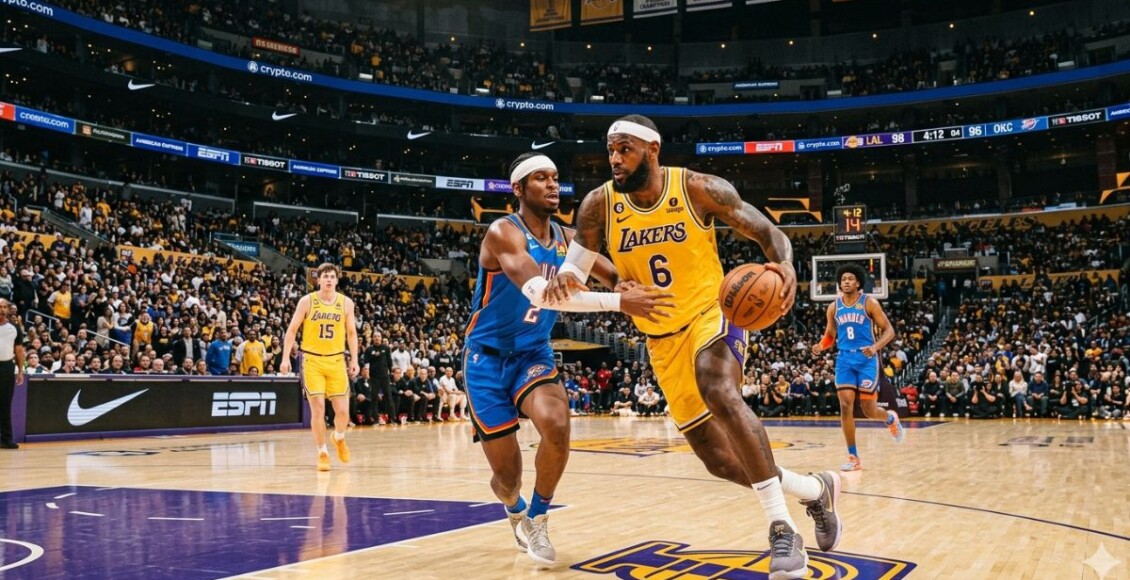 onde assistir Los Angeles Lakers x Oklahoma City Thunder