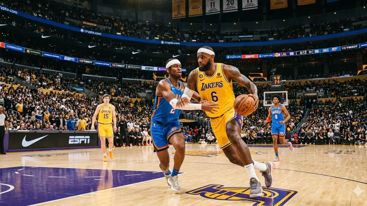 onde assistir Los Angeles Lakers x Oklahoma City Thunder