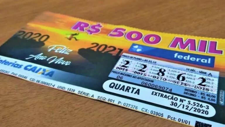 Tem Loteria Federal hoje (22) MAIS tarde: são R$ 500 mil em jogo no maior prêmio; veja como apostar