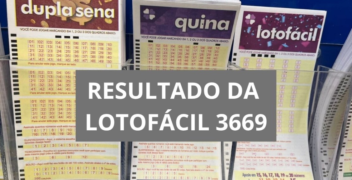 Resultado da Lotofácil 3669