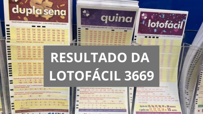 Resultado da Lotofácil 3669: ninguém acerta e prêmio vai a R$ 10.000.000,00