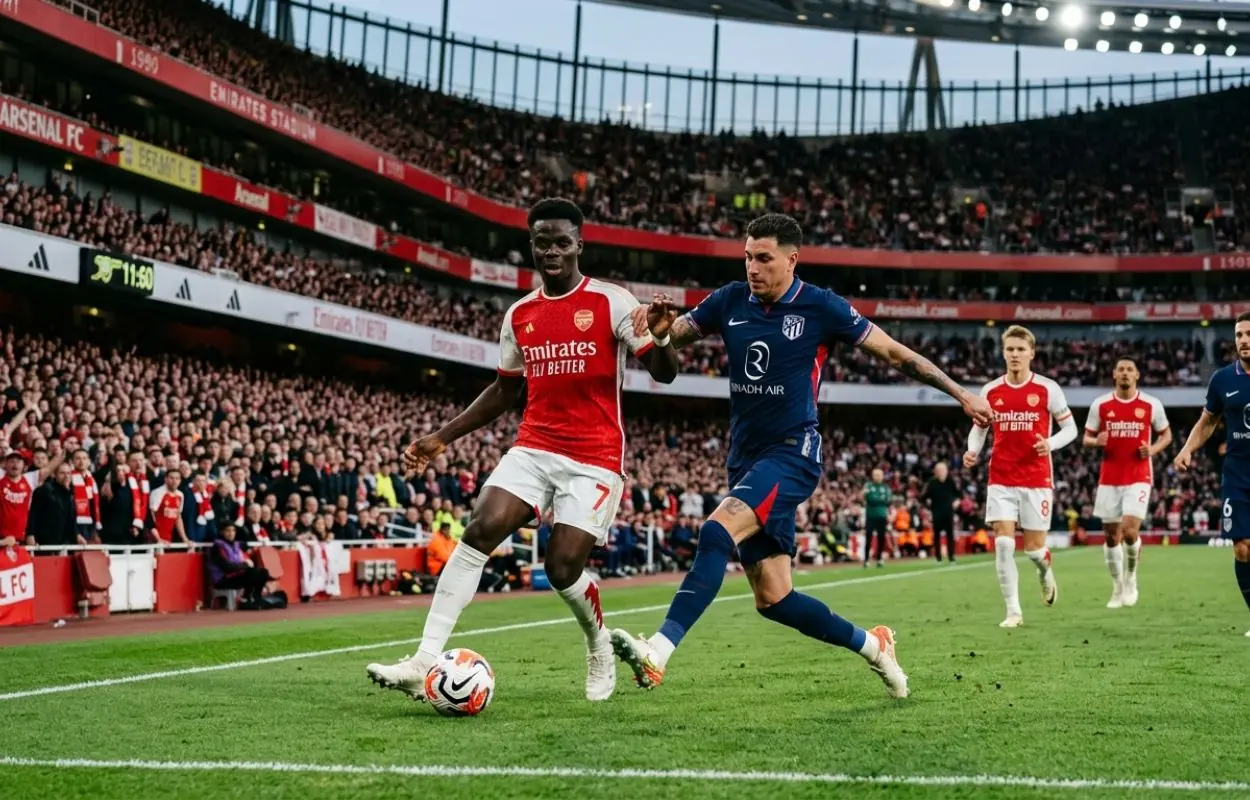 Estádio Metropolitano de Madrid durante partida de futebol