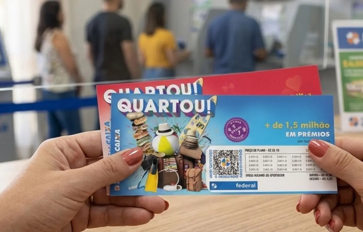 IMAGEM MOSTRA BILHETE DO Resultado da loteria Federal hoje 6061