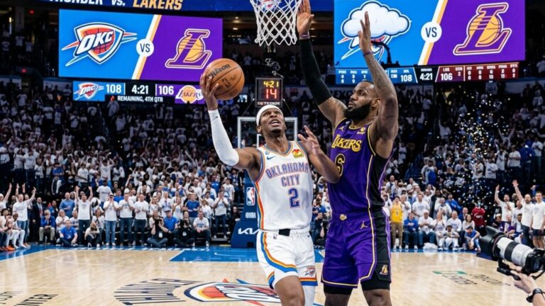 NBA: onde assistir Lakers x Thunder no jogo 3 com LeBron James