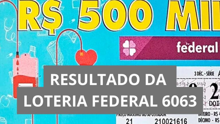 Saiu: Resultado da Loteria Federal hoje 6063 de quarta (06/05/26)