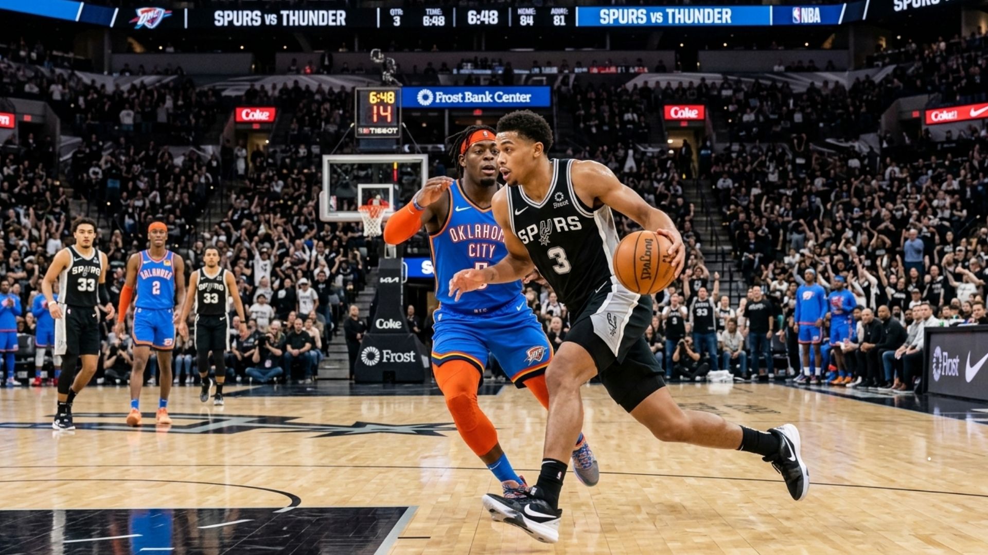 San Antonio Spurs x OKC Thunder Onde assistir