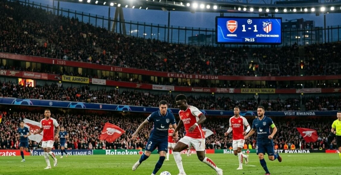 Arsenal e Atlético de Madrid jogo sbt