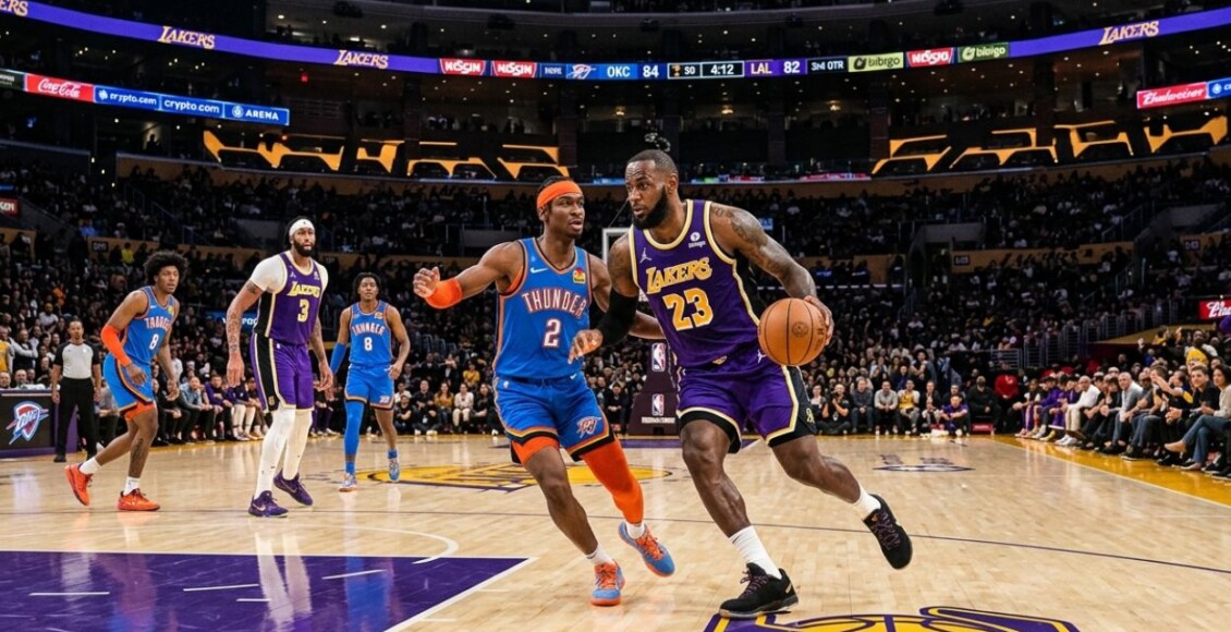 onde assistir o jogo Los Angeles Lakers x Oklahoma City Thunder
