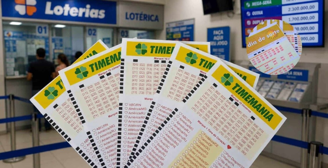 Resultado da Timemania e Dia de Sorte hoje